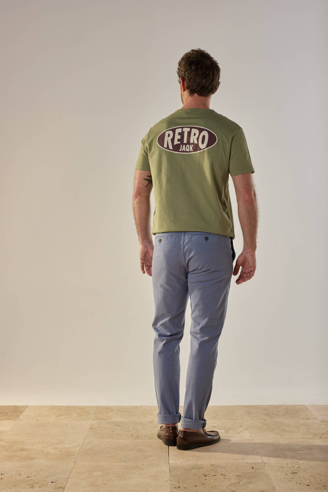 Pantaloni chino slim Arturo blu chiaro