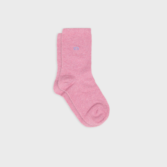 Calzini glitterati in cotone pettinato rosa