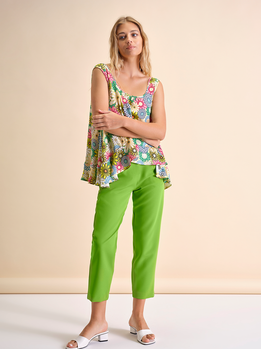 Top floreale in viscosa