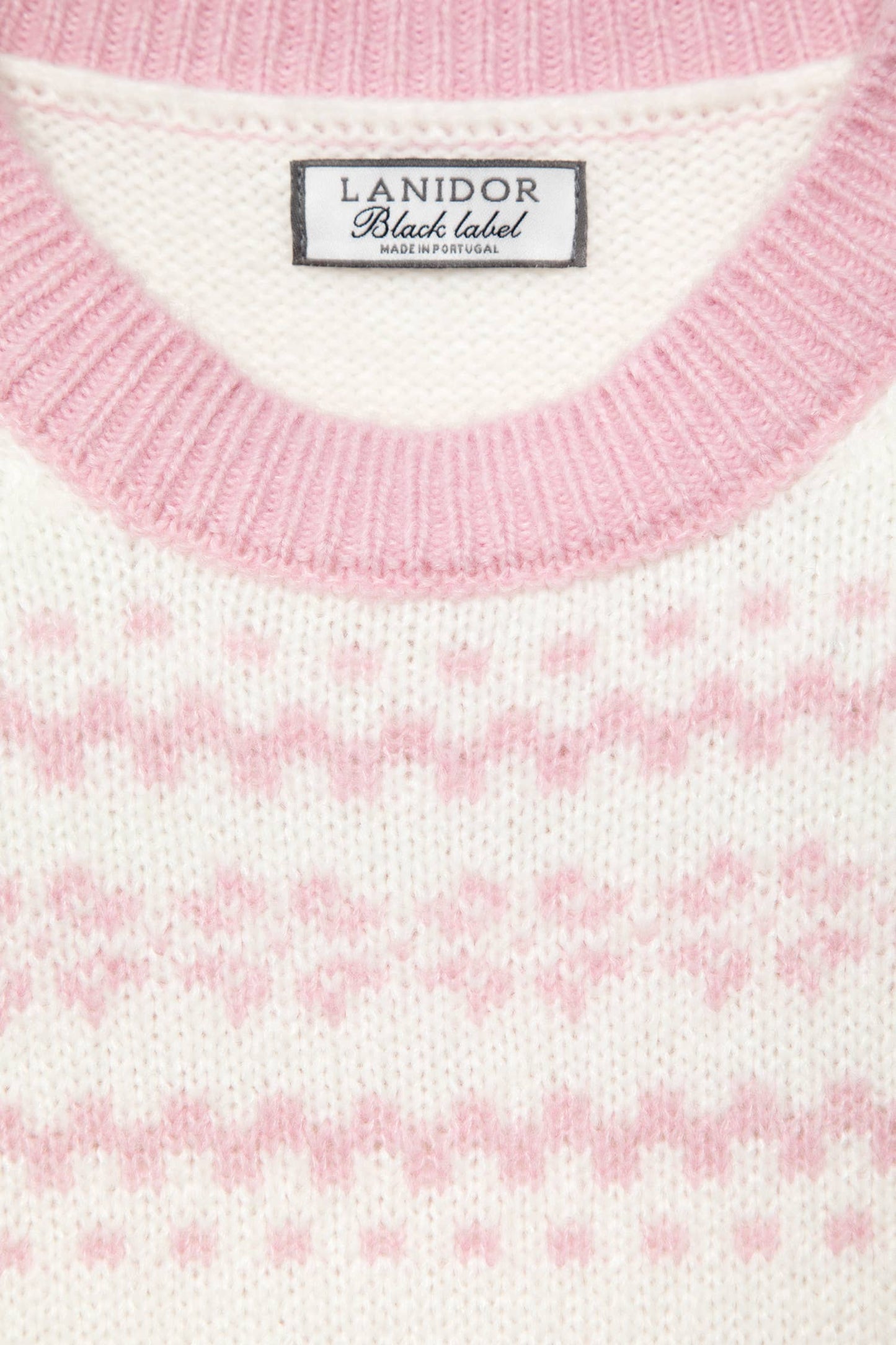 Maglione jacquard bicolor girocollo