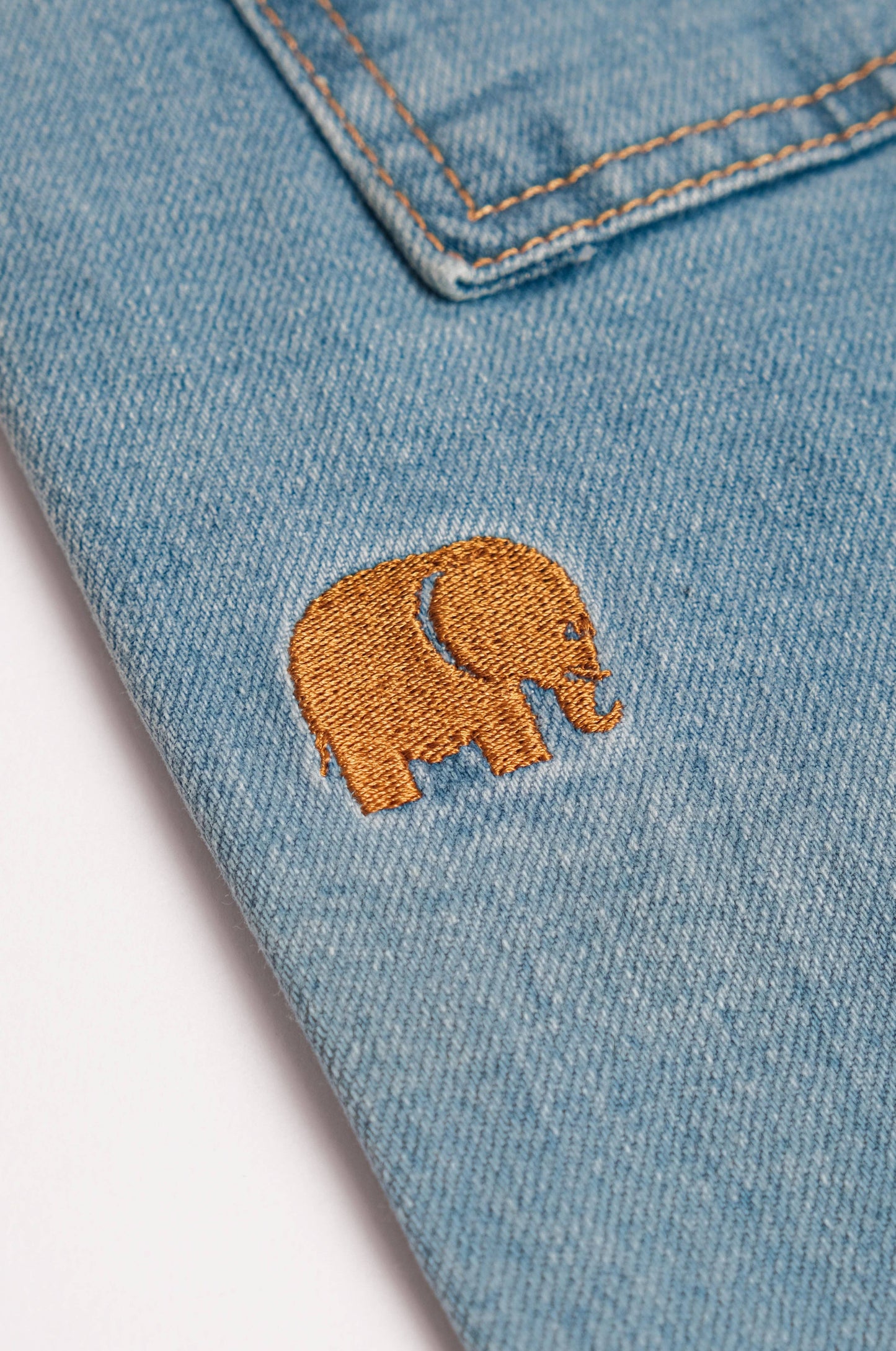 Pantaloncini da arrampicata in denim riciclato lavaggio chiaro