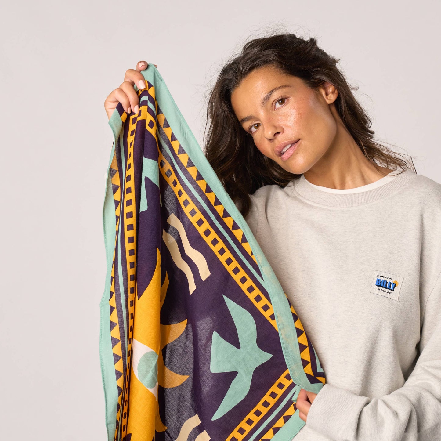 Piccolo foulard in cotone biologico Paola viola