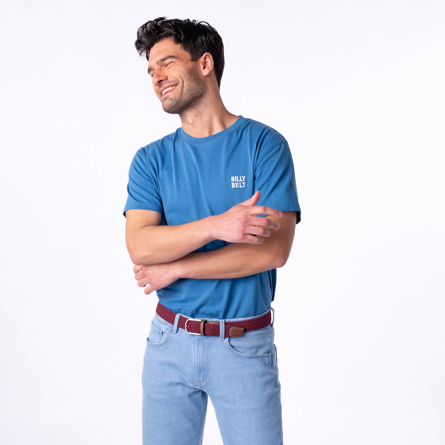 Cintura intrecciata elastica vinaccia