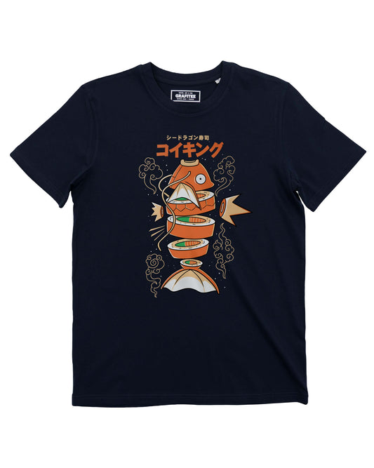 T-shirt unisex con stampa Magikarp in stile sushi