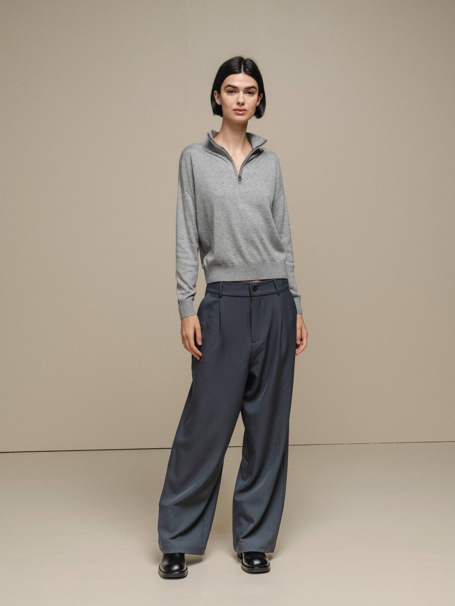 Pantaloni palazzo a vita alta