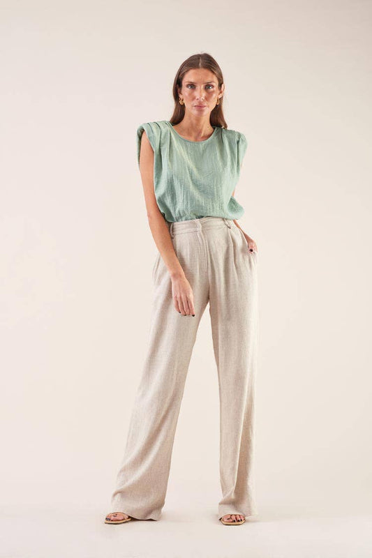 Blusa con spalline strutturate