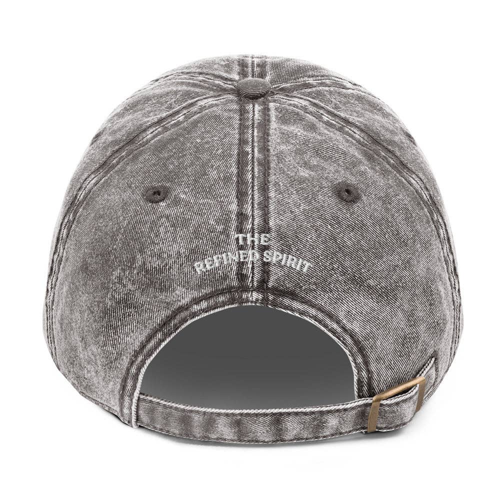 Cappellino vintage minimal in twill di cotone
