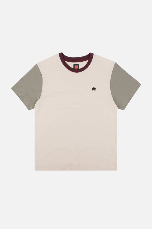 T-shirt uomo color block in cotone biologico