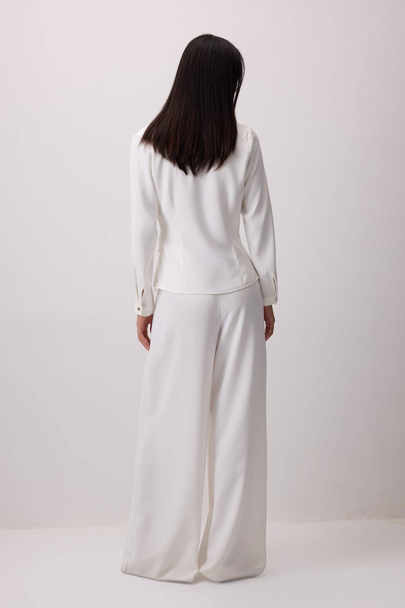 Blusa drappeggiata a portafoglio