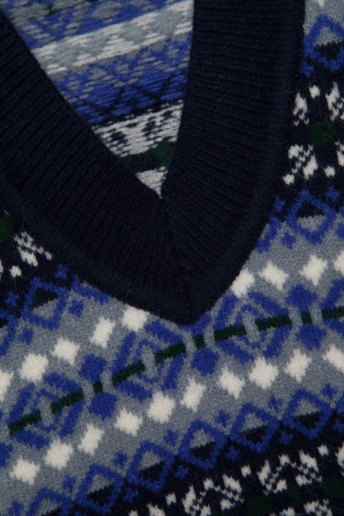 Gilet in maglia jacquard con motivo geometrico