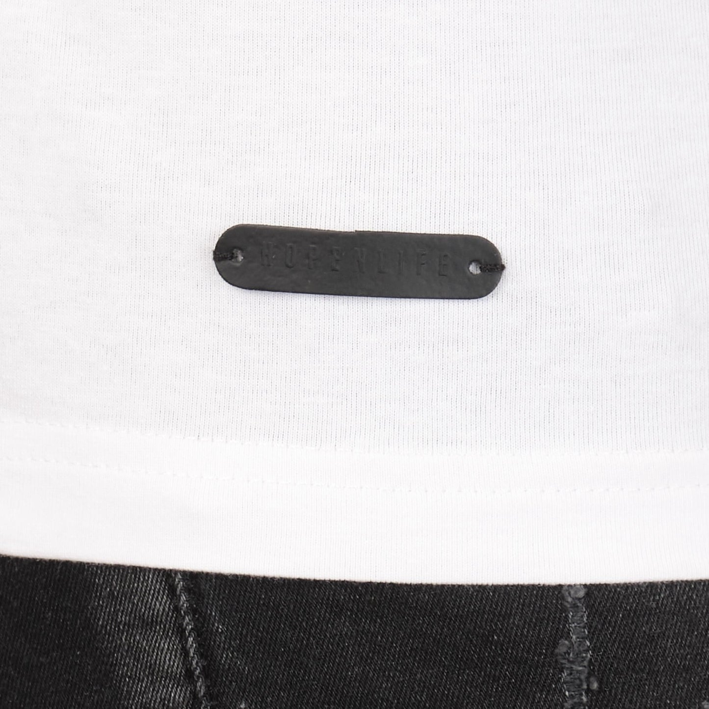 T-shirt Uomo Bianca con Scollo a V in Cotone