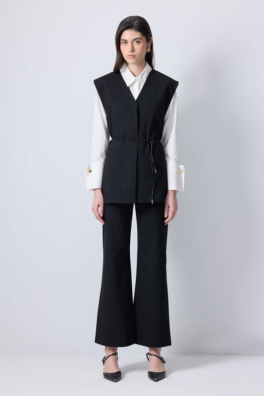 Completo in viscosa con gilet e pantaloni