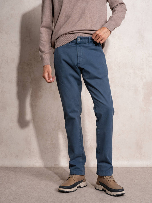 Pantaloni chino in cotone elasticizzato da uomo