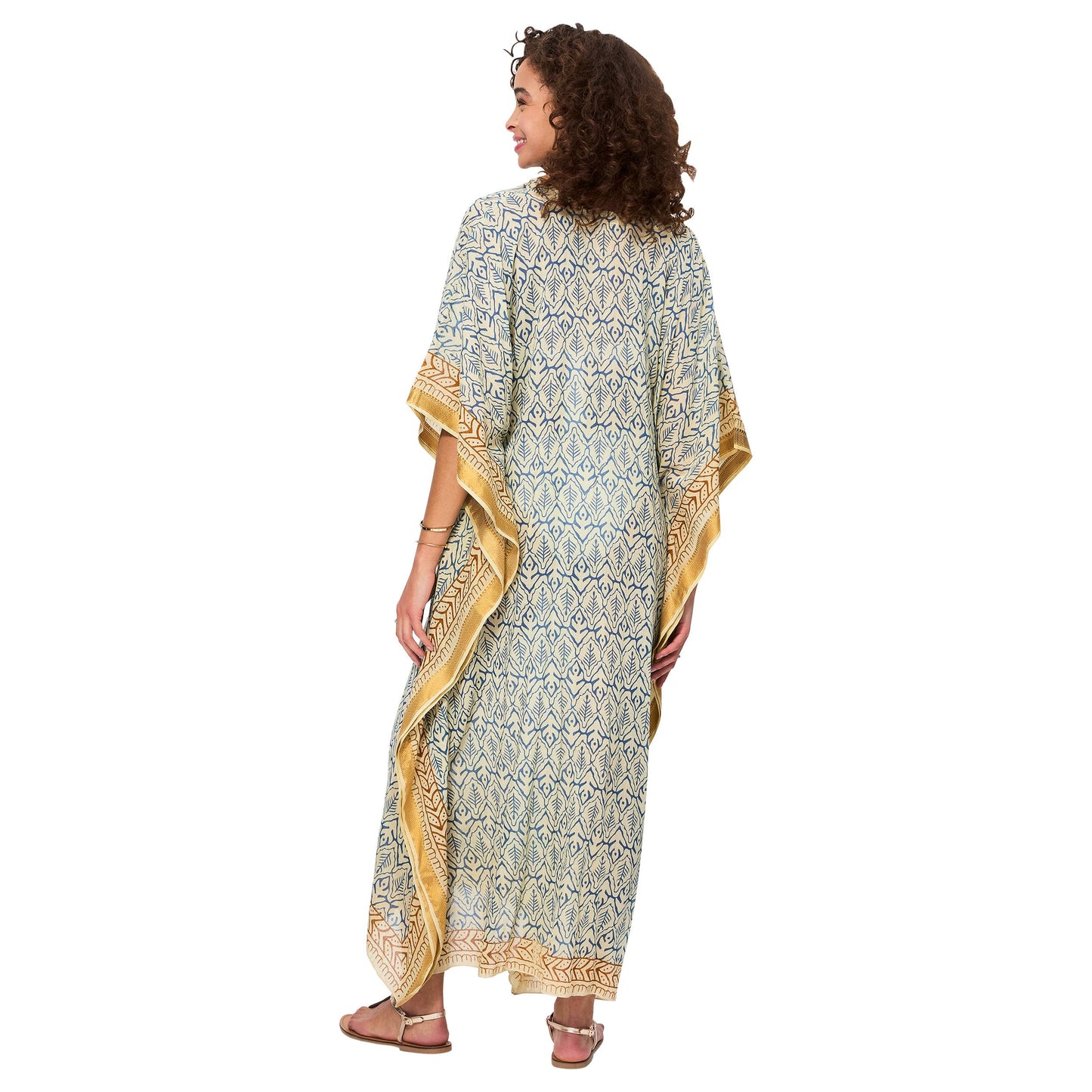 Caftano estivo lungo boho in cotone