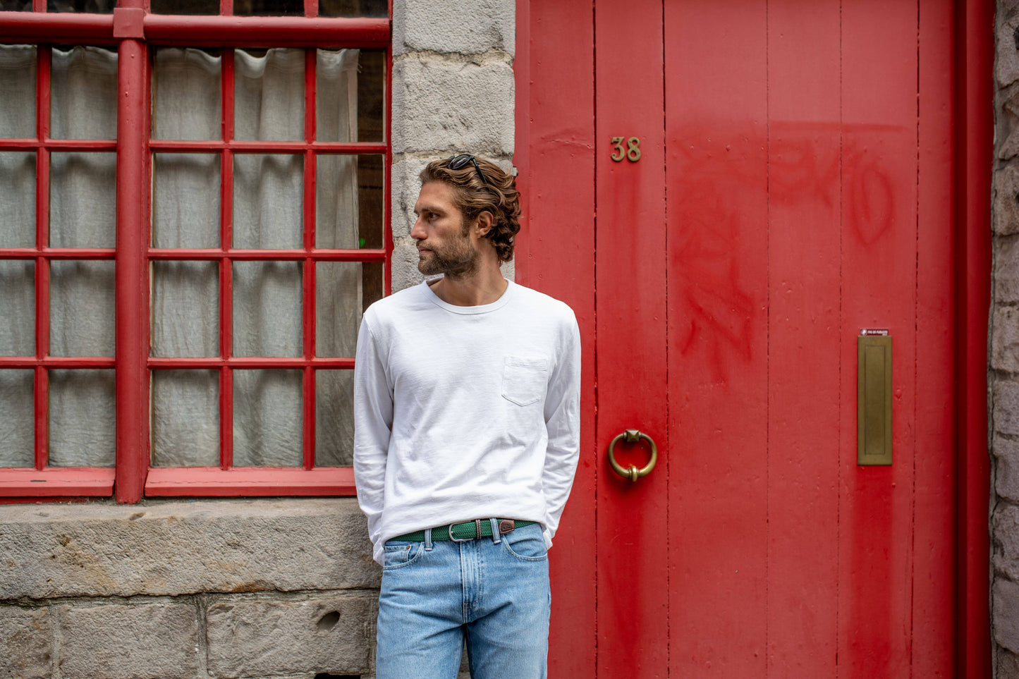 Cintura intrecciata elastica verde imperiale