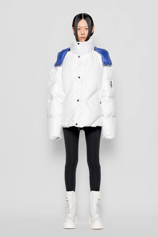 Piumino Soffio con cappuccio removibile bicolor
