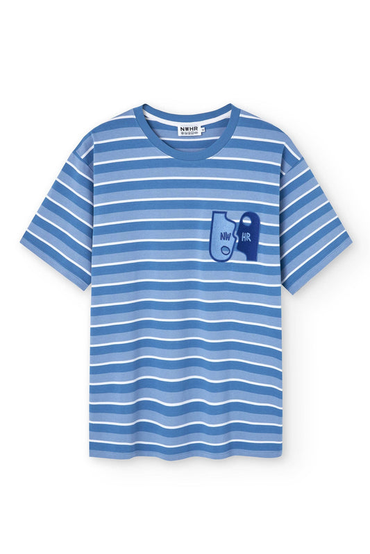 T-shirt a righe in cotone biologico