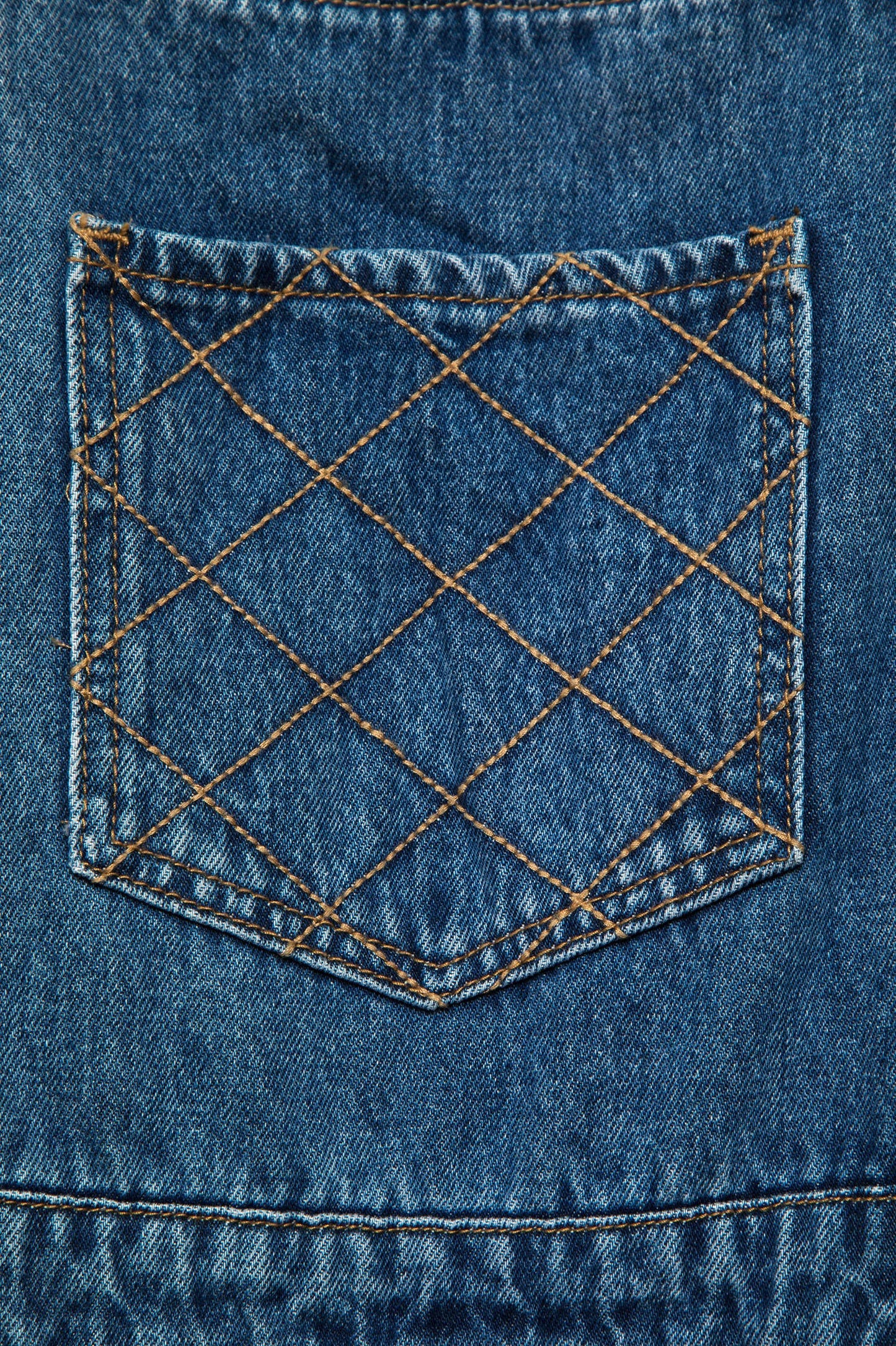 Salopette in denim blu con bretelle regolabili