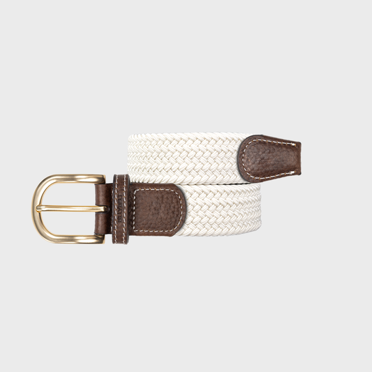 Cintura elastica intrecciata donna color ecru