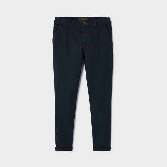 Pantaloni chino in cotone Blu Navy