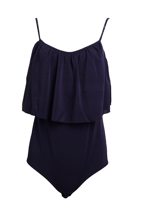 Body in maglia con volant