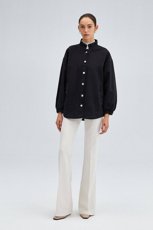 Giacca bomber oversize in denim