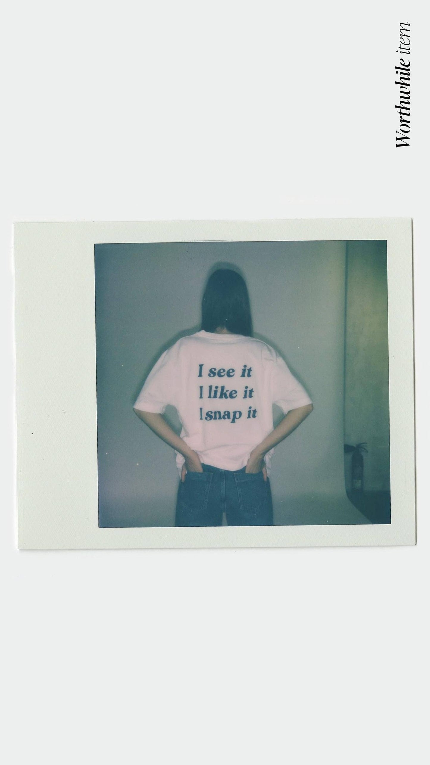 T-shirt oversize con stampa Like It