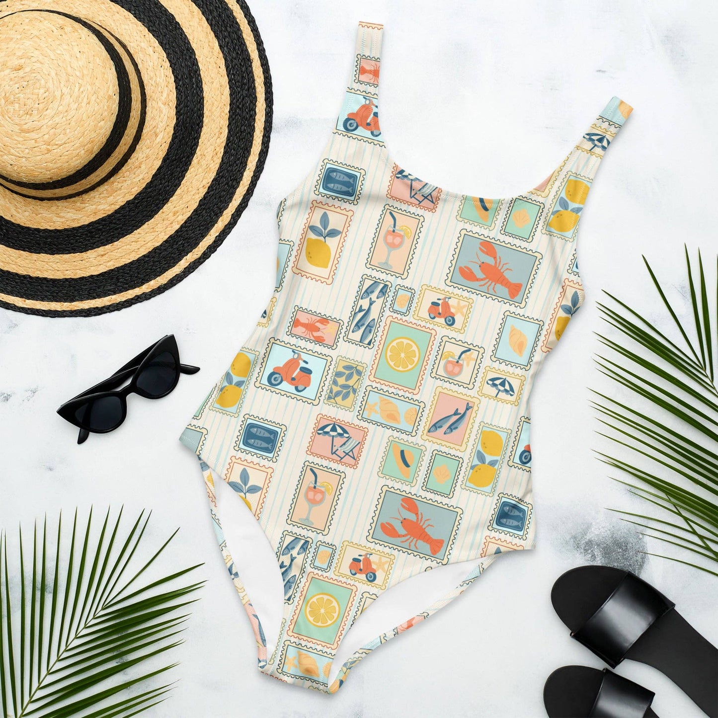 Costume intero da bagno Cartolina dall’Italia