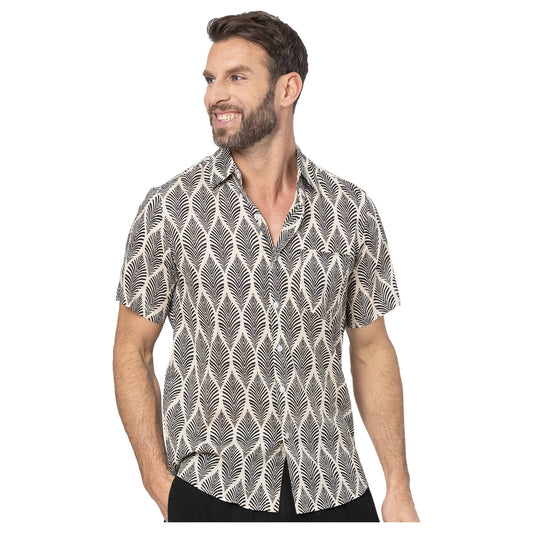 Camicia estiva a manica corta in voile di cotone