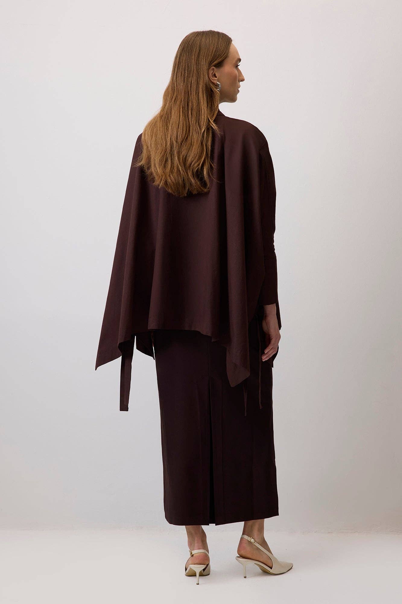 Camicia oversize con nastro e design fluido