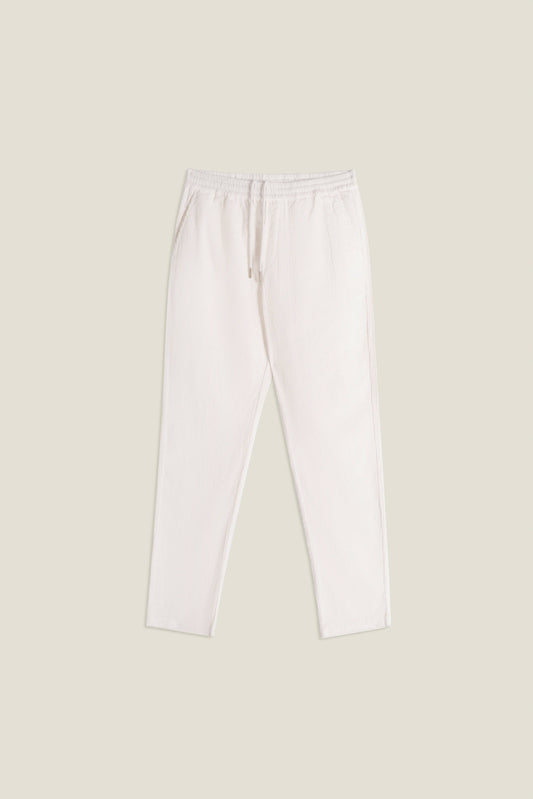 Pantaloni in velluto a coste bianchi unisex