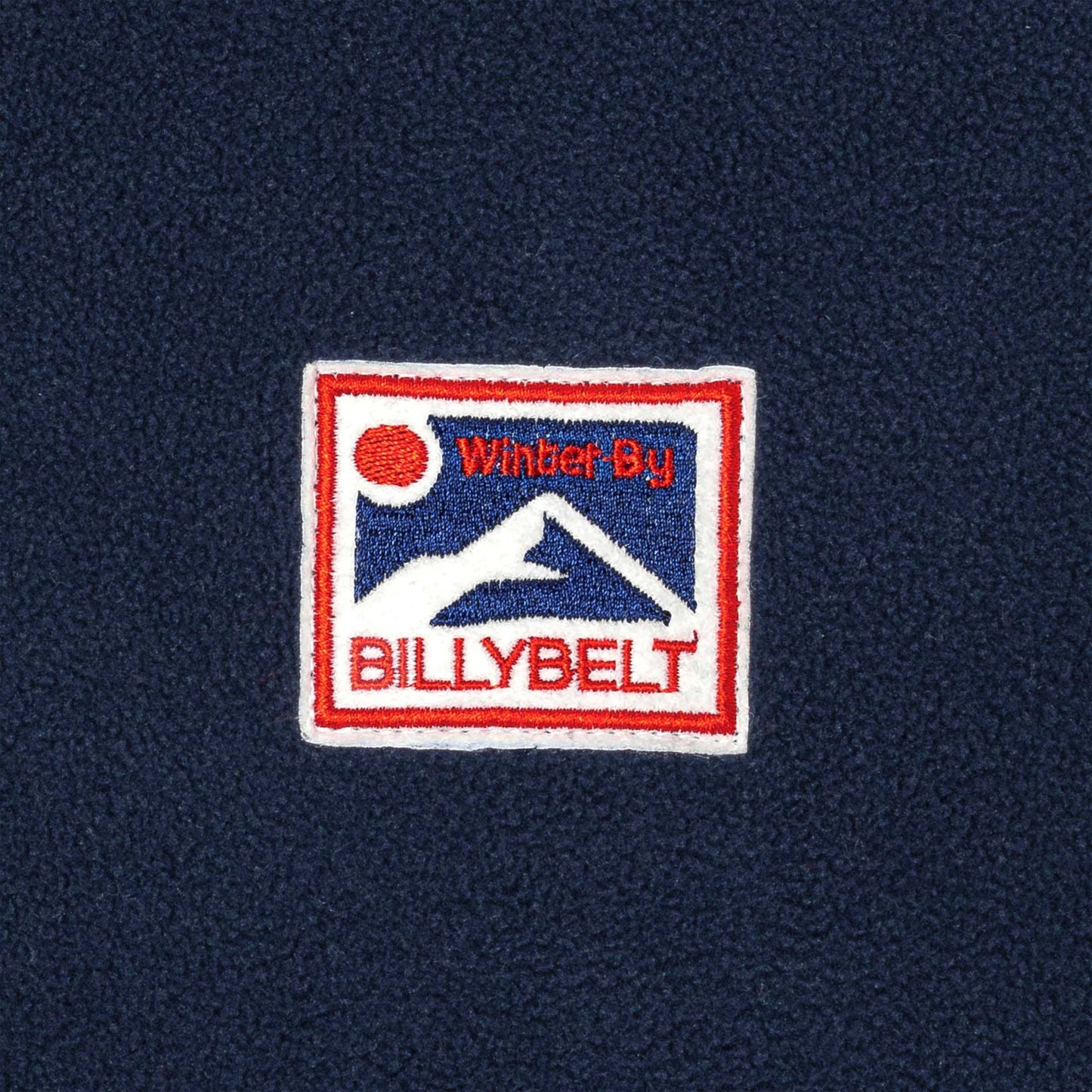 Felpa in pile blu navy con colletto a bottoni