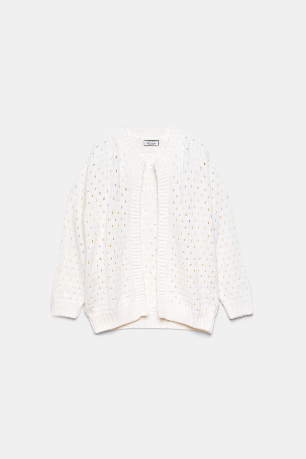 Cardigan in maglia strutturata