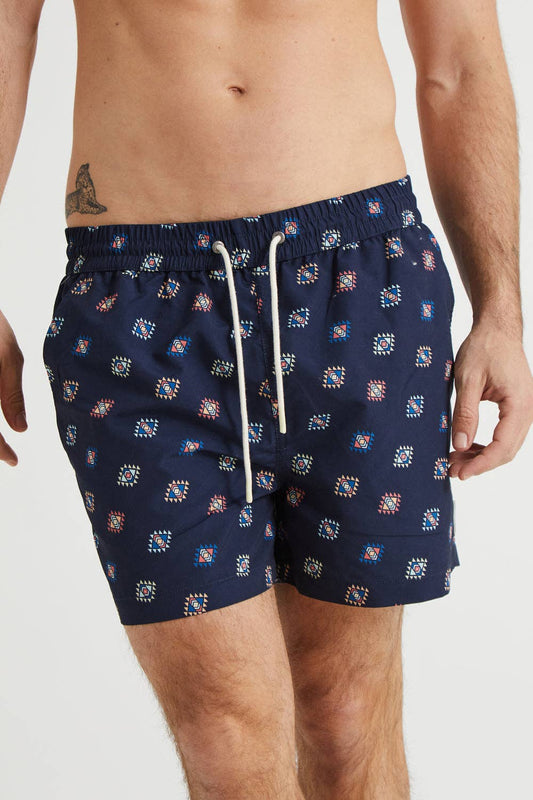 Costume da bagno uomo con logo etnico multicolore