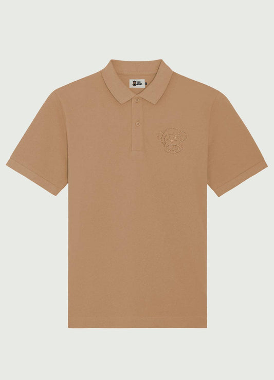Polo uomo Hawk caramello in piqué