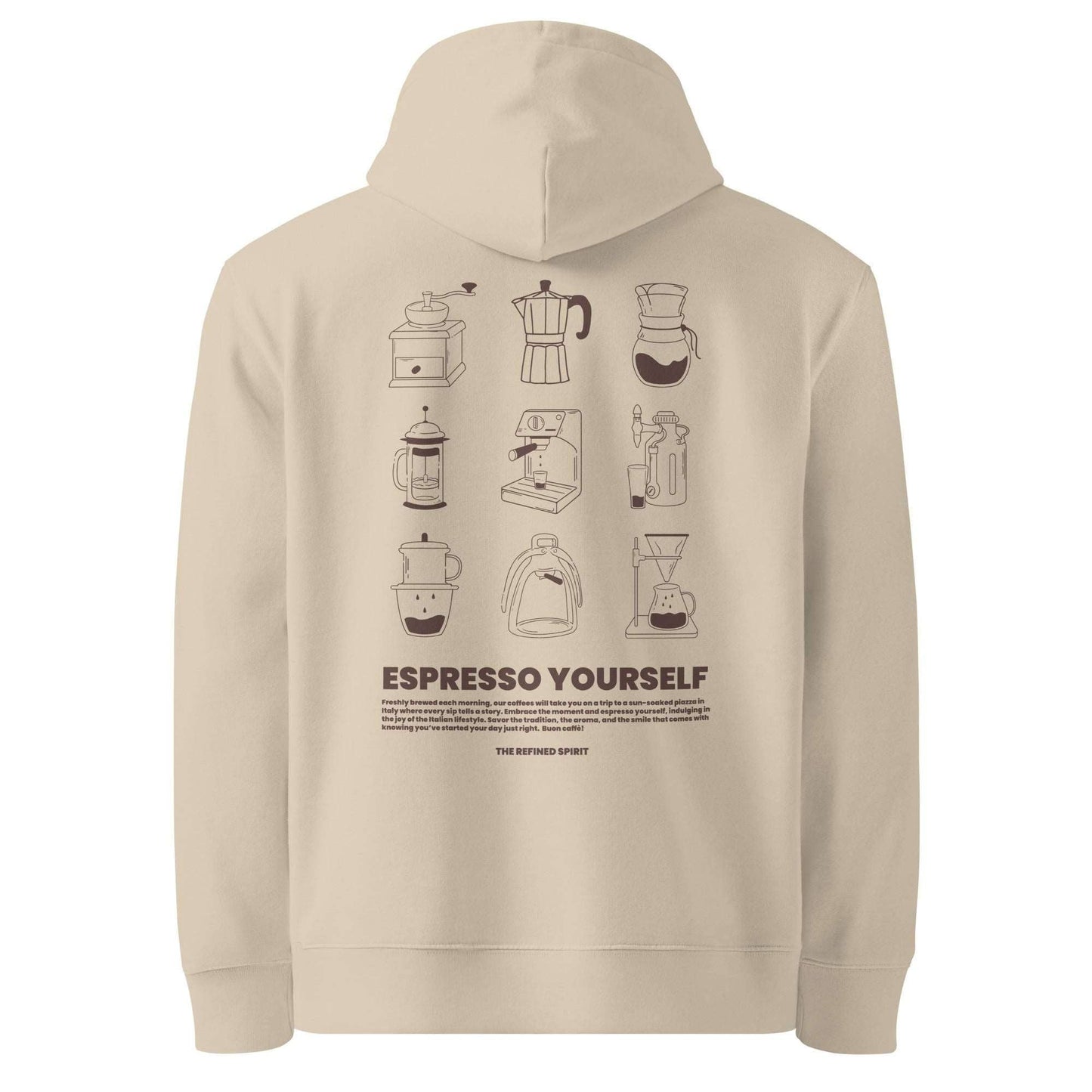 Felpa con cappuccio biologica “Espresso Yourself”
