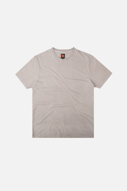 T-shirt Essentials pigmentata grigio fossile in cotone organico