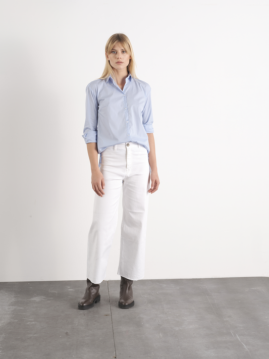 Camicia lunga in cotone elasticizzato