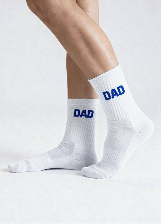 Calzini “Papà” in cotone biologico con lettering blu