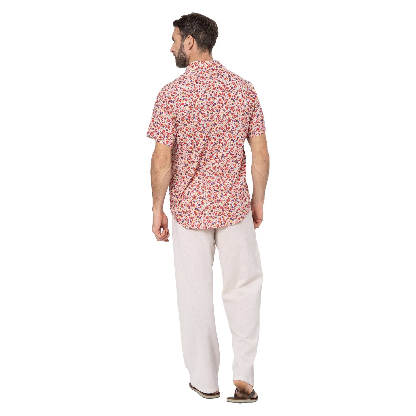 Camicia estiva uomo a maniche corte in voile di cotone