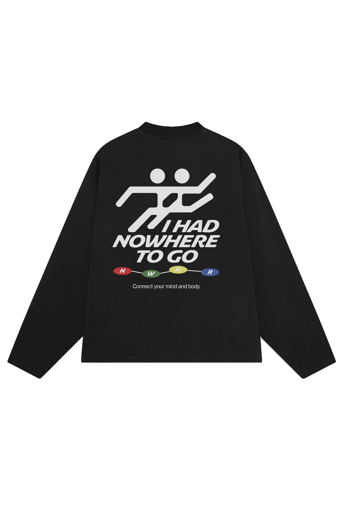 T-shirt oversize a manica lunga con stampa "I Had Nowhere To Go"