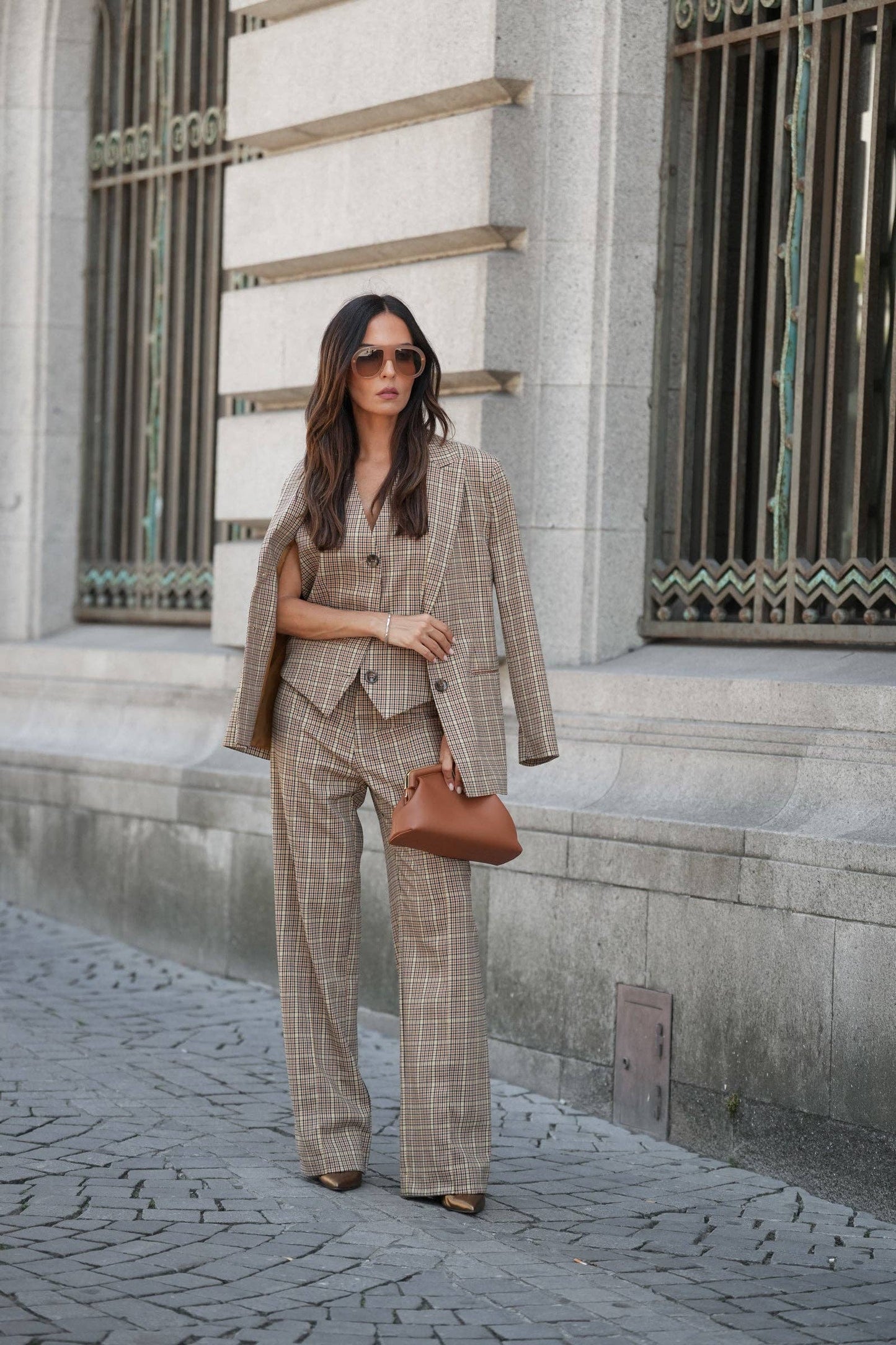 Pantaloni Chadrez a quadretti relaxed fit