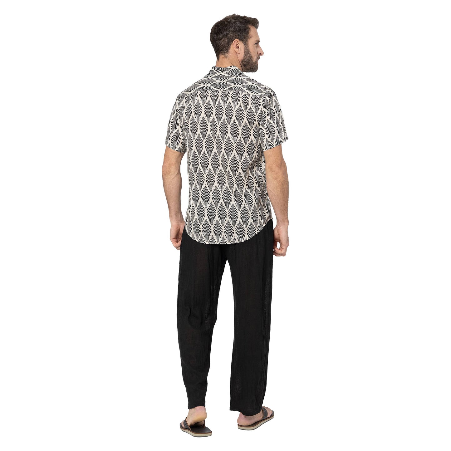 Camicia estiva a manica corta in voile di cotone