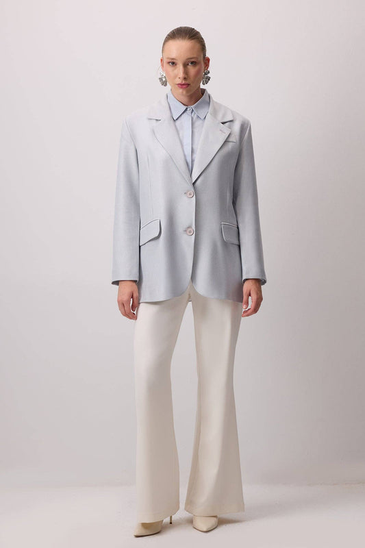 Blazer sartoriale grigio chiaro