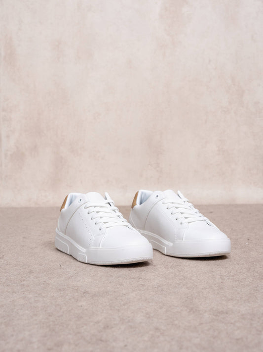 Sneakers bianche da uomo in ecopelle