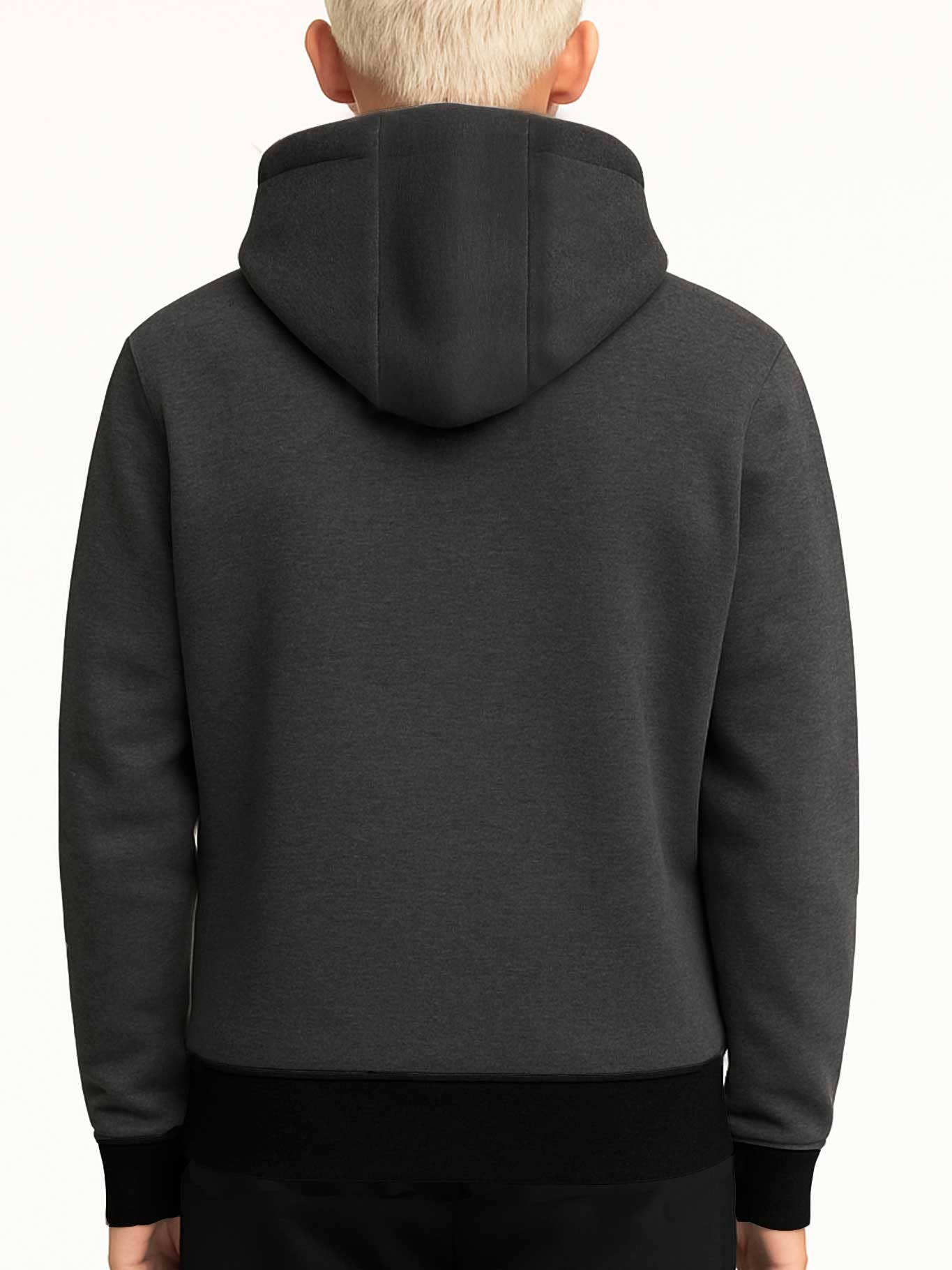 Felpa con cappuccio e zip Chimp Loco Monky grigio scuro