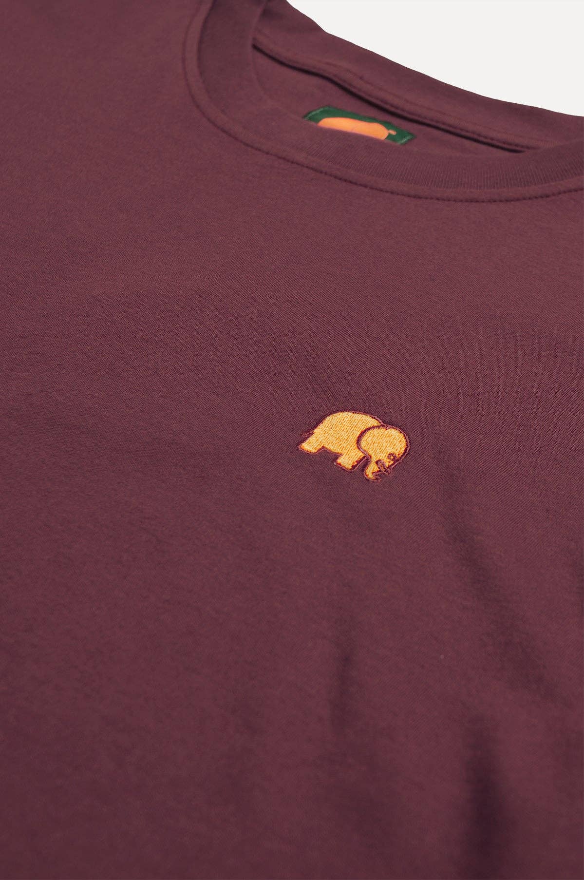 T-shirt Essential in cotone biologico bordeaux