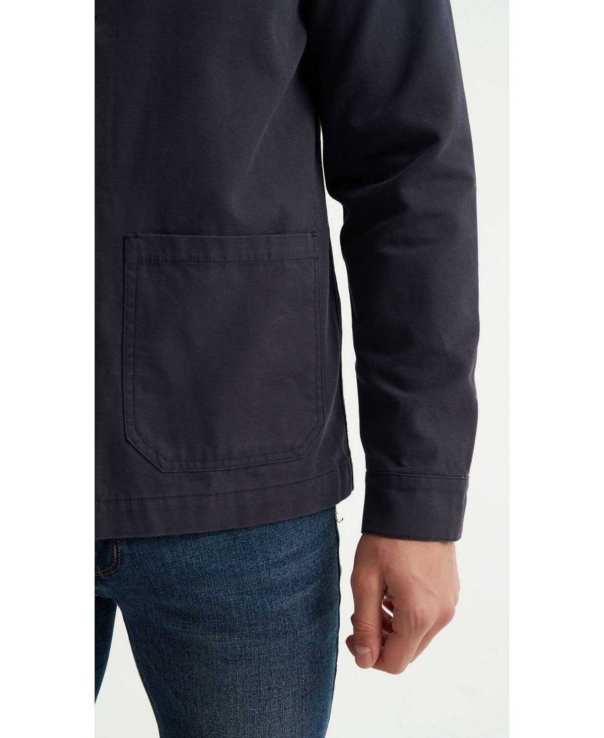 Giacca chic in cotone blu navy da uomo