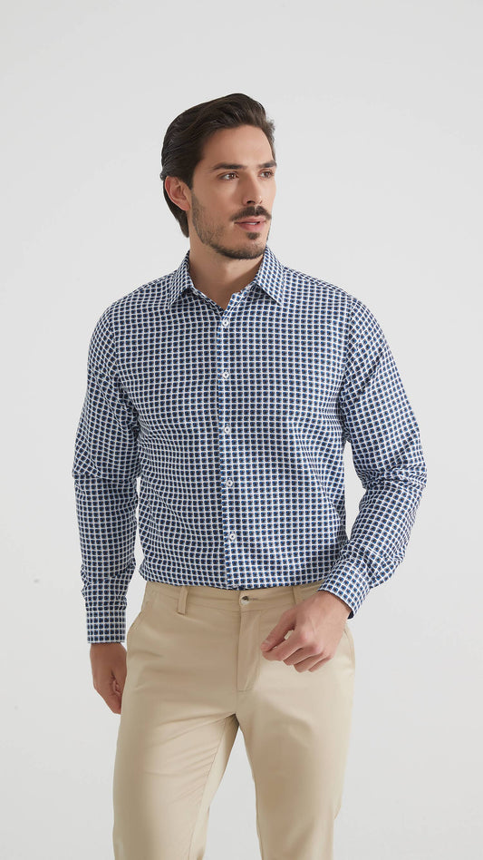Camicia di flanella uomo Chop in cotone organico color Ash