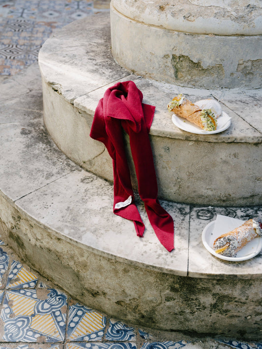 Sciarpa triangolare in misto cashmere